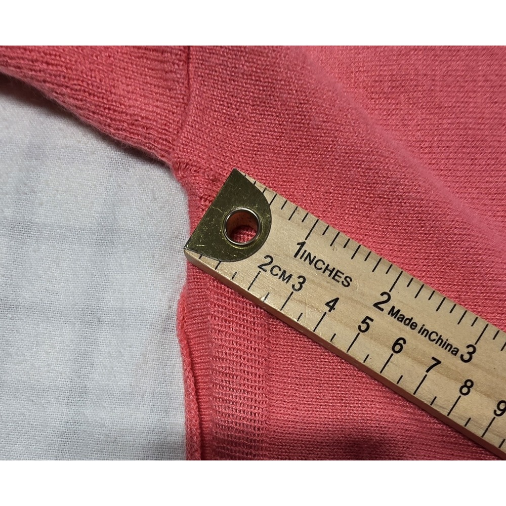 Mersea Womens Catalina Traveler Knit Sweater Side Splits Coral Pink OS - Picture 13 of 13